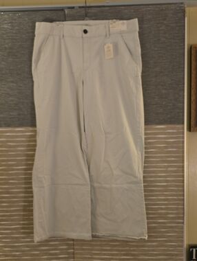 St. John's Bay Women's Khaki Straight-Leg Pants in Light Tan